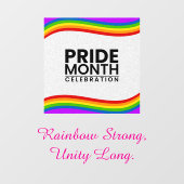 52 inch x 72 inch Pride Month Window Cling Raamsticker (Vel)