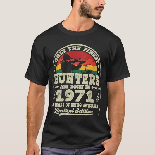 52 jaar 1971 52e jaar Oude Ouderjagers T-shirt (Voorkant)
