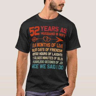 52 jaar als man en vrouw, 52e Jubileum Gift f T-shirt