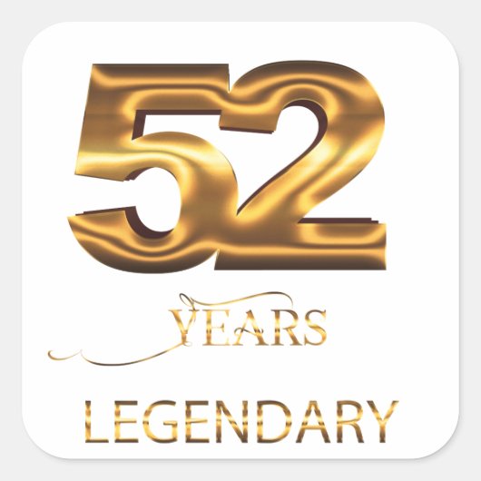 52 jaar legendarische sticker (Voorkant)