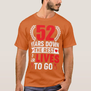 52 jaar oud 52e Jubileum 52 jaar huwelijk G T-shirt