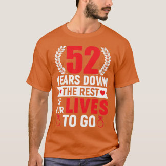 52 jaar oud 52e Jubileum 52 jaar huwelijk G T-shirt