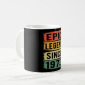 52 jaar oud Bday 1973 Epic Legend 52ste verjaardag Koffiemok (Voorkant links)