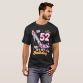 52 jaar oud Het is mijn 52e verjaardag, roze Diamo T-shirt (Voorkant volledig)