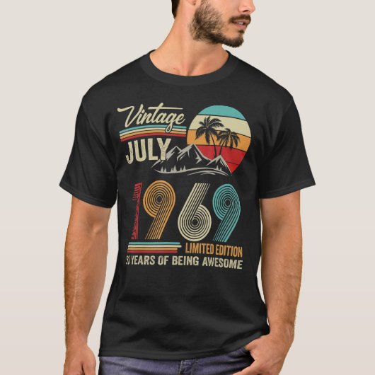 52 jaar oud juli 1970 52e dag van de B T-shirt (Voorkant)