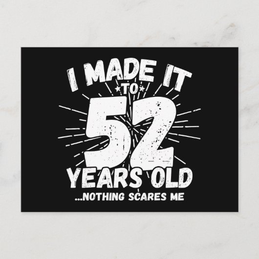 52 Jaar Oud Sarcastisch Meme Grappig 52e Verjaarda Briefkaart (Voorkant)
