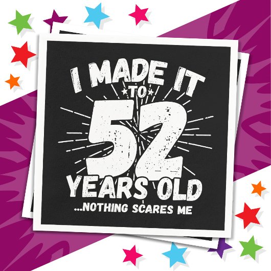 52 Jaar Oud Sarcastisch Meme Grappig 52e Verjaarda Servet