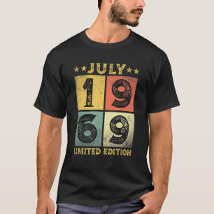 52 jaar oud Vintage juli 1969 52e verjaardag T-shirt
