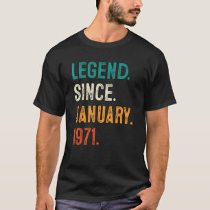 52 jaar oude 52e verjaardag Legende sinds 19 janua T-shirt