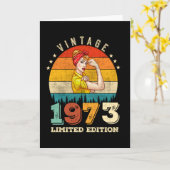 52 jaar oude Bday 1973  52e Verjaardag Vrouwen Kaart (Gele Bloem)