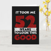 52 jaar oude dag maakte me er goed uit 52e verjaar kaart (Gele Bloem)