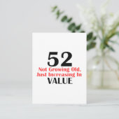 52 jaar oude design briefkaart (Staand voorkant)
