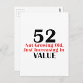 52 jaar oude design briefkaart (Voorkant / Achterkant)