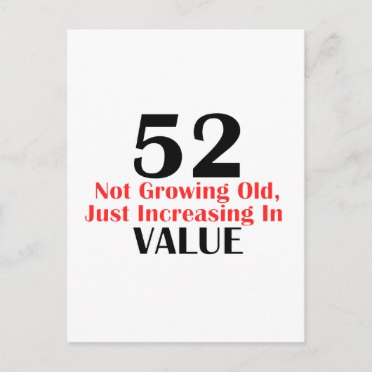 52 jaar oude design briefkaart (Voorkant)