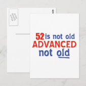 52 jaar oude design briefkaart (Voorkant / Achterkant)