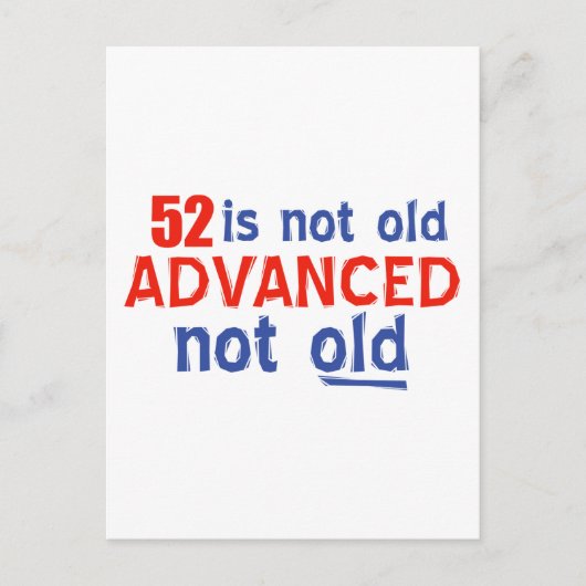 52 jaar oude design briefkaart (Voorkant)