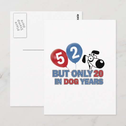 52 jaar oude design briefkaart (Voorkant / Achterkant)
