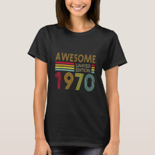 52 jaar oude Retro Geweldige 1970 Editon 52e geboo T-shirt