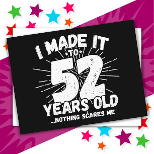 52 Jaar Oude Sarcastische Meme Grappige 52e Verjaa Briefkaart