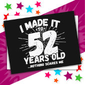 52 Jaar Oude Sarcastische Meme Leuk 52e Verjaardag Briefkaart