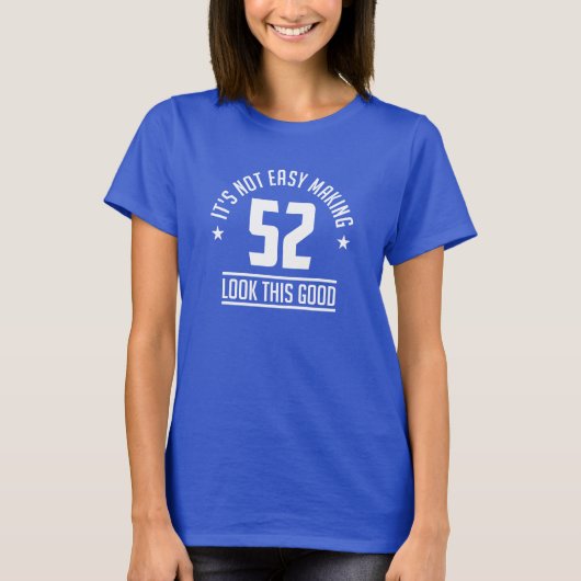 52 jaar Oude verjaardag Grafisch T-shirt (Voorkant)