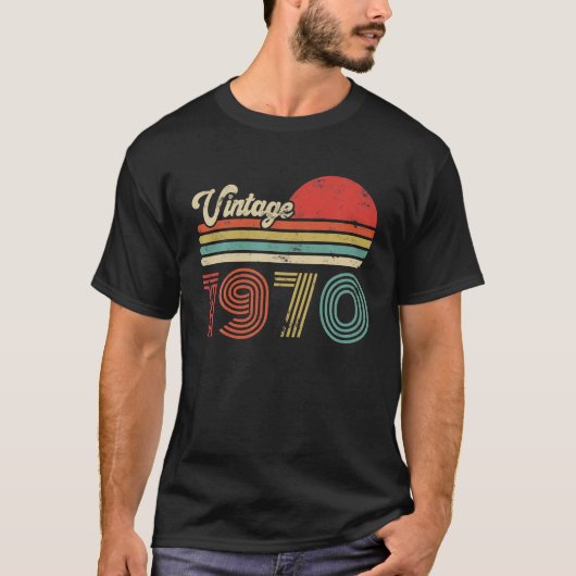 52 Jaar Verjaardag Vintage 1970 52e Verjaardag T-shirt (Voorkant)