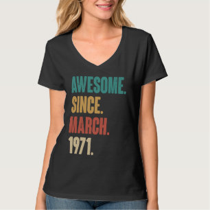 52 maart 52 jaar oud azijnmerk t-shirt