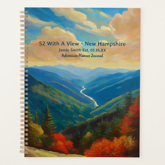 52 Met een Uitzicht New Hampshire Mountain Peaks S Planner (Voorkant)