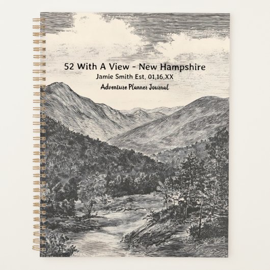 52 Met een Uitzicht New Hampshire Mountain Peaks S Planner (Voorkant)