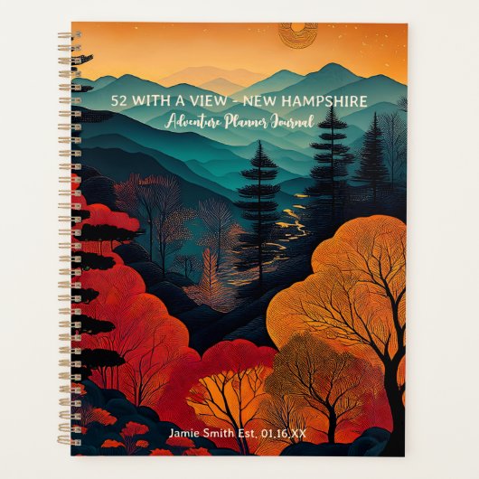 52 Met een Uitzicht New Hampshire Mountain Peaks S Planner (Voorkant)