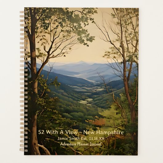 52 Met een Uitzicht New Hampshire Mountain Peaks S Planner (Voorkant)