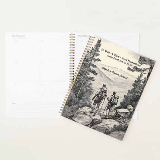 52 Met een Uitzicht New Hampshire Mountain Peaks S Planner (Display)