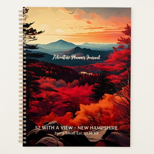 52 Met een Uitzicht New Hampshire Mountain Peaks S Planner (Voorkant)