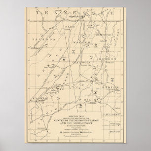 52 Middelgrote Negropopulatie 1880-1900 Poster
