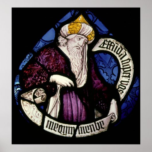 52:Roundel van de profeet Ezekiel, 15e eeuw Poster (Voorkant)