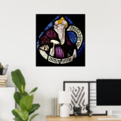 52:Roundel van de profeet Ezekiel, 15e eeuw Poster (Thuiskantoor)