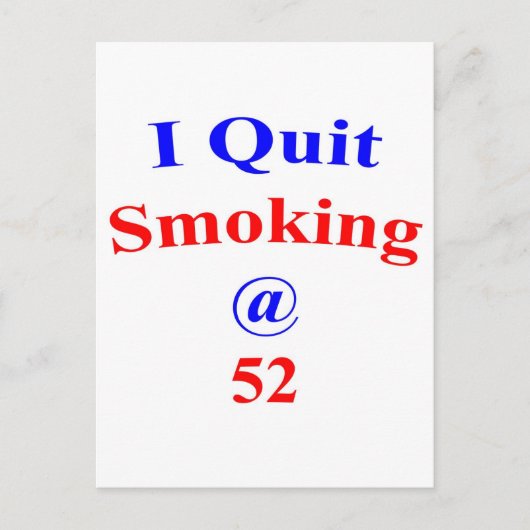 52 Stoppen met roken Briefkaart (Voorkant)