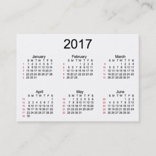 52 Week 2017 White Calendar door Janz Visitekaartj Visitekaartje