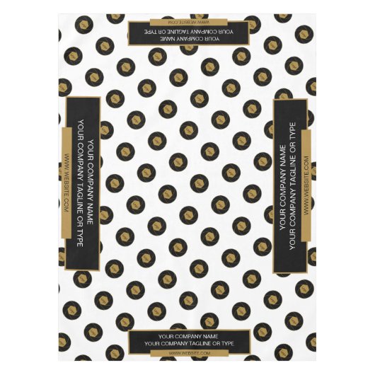 52 "X70" Trade Show tafelkleed Logo Gold White (Voorkant)