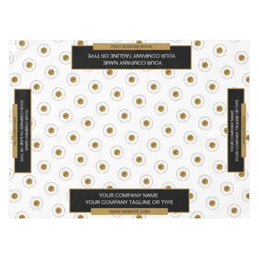 52 "X70" Trade Show tafelkleed Logo Gold White (Voorkant (Horizontaal))