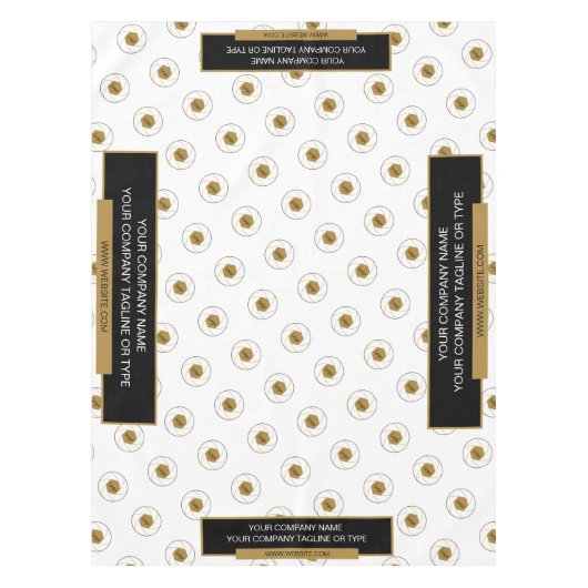 52 "X70" Trade Show tafelkleed Logo Gold White (Voorkant)