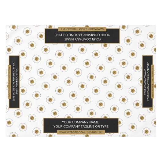 52 "X70" Trade Show tafelkleed Logo Gold White (Voorkant (Horizontaal))