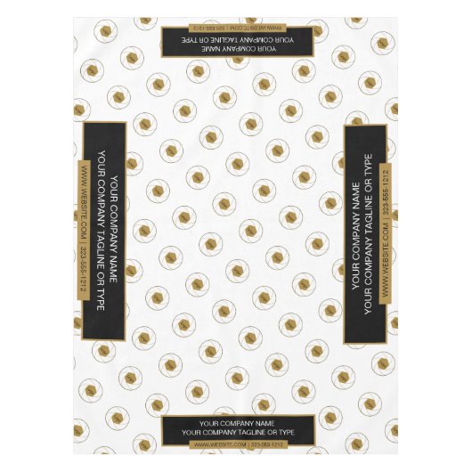 52 "X70" Trade Show tafelkleed Logo Gold White (Voorkant)