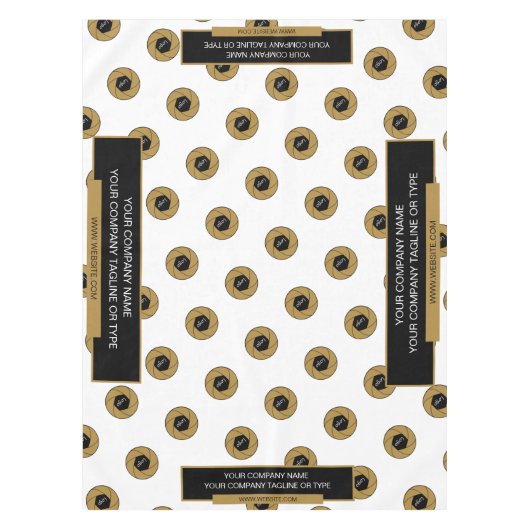 52 "X70" Trade Show tafelkleed Logo Gold White (Voorkant)