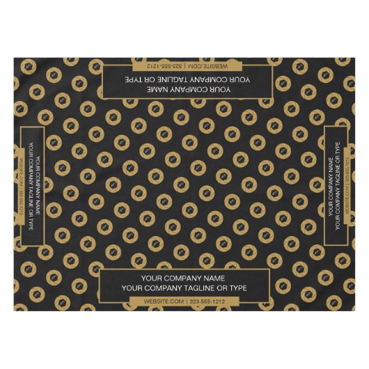 52 "X70" Trade Show Tafelkleed Logo Goud en Zwart (Voorkant (Horizontaal))