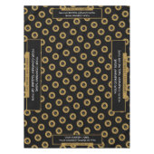 52 "X70" Trade Show Tafelkleed Logo Goud en Zwart (Voorkant)