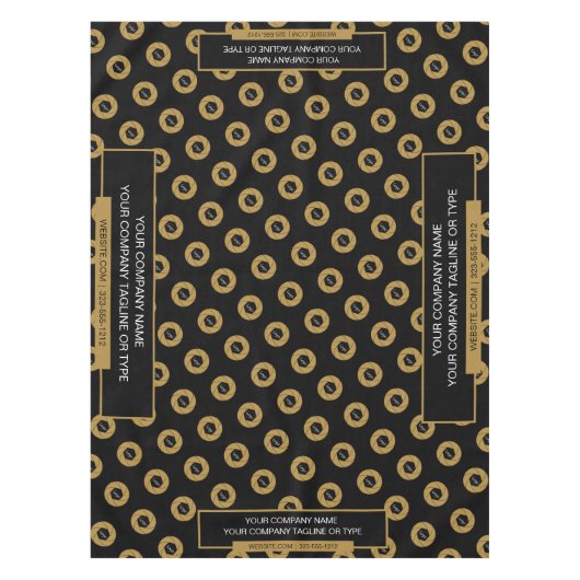 52 "X70" Trade Show Tafelkleed Logo Goud en Zwart (Voorkant)