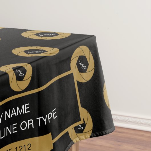 52 "X70" Trade Show Tafelkleed Logo Goud en Zwart (Voorbeeld)