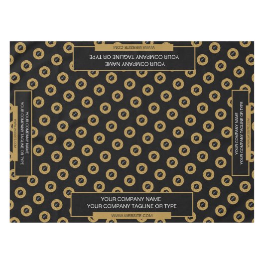 52 "X70" Trade Show Tafelkleed Logo Goud en Zwart (Voorkant (Horizontaal))