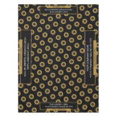 52 "X70" Trade Show Tafelkleed Logo Goud en Zwart (Voorkant)